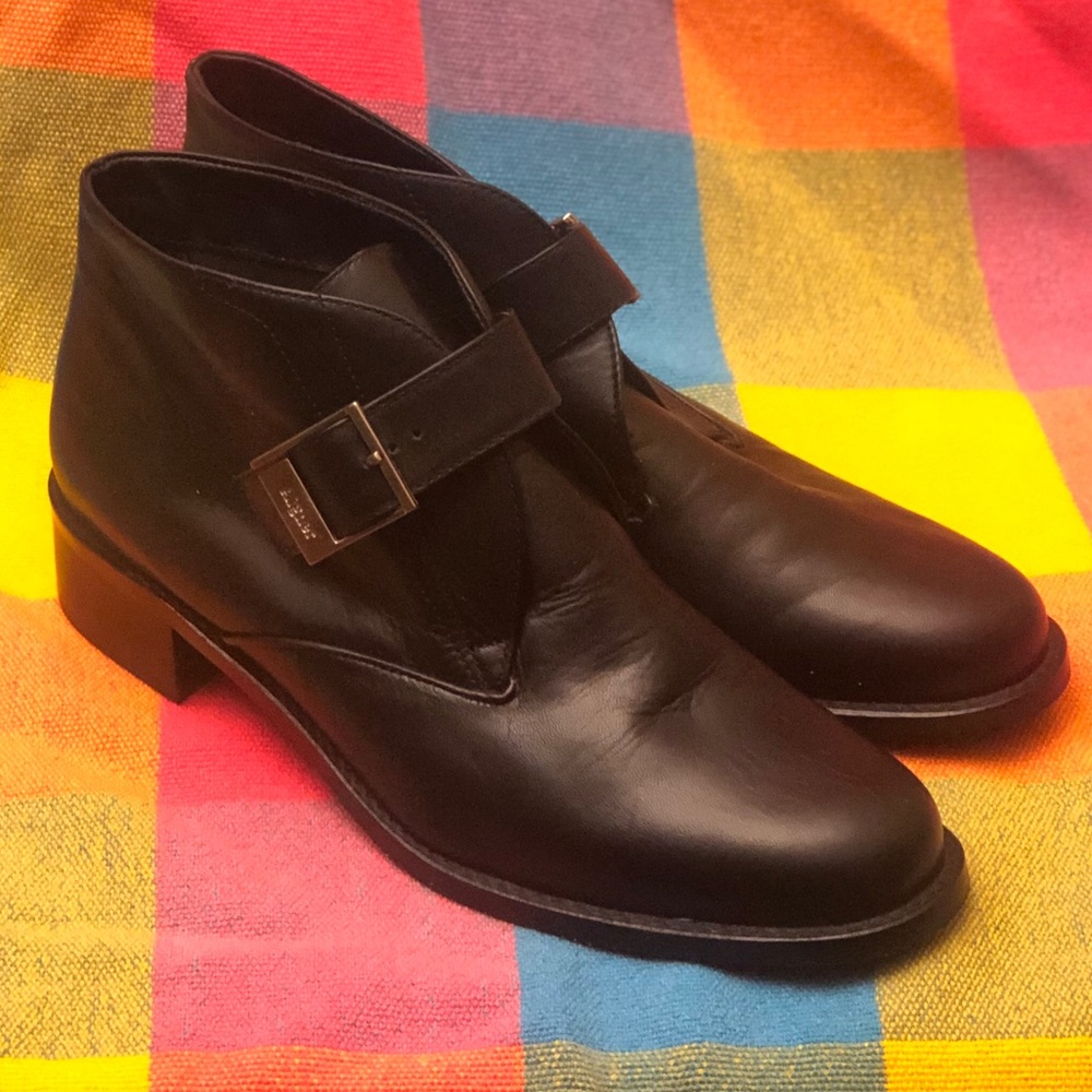 Etienne Aigner Black Leather Booties Women’s 8